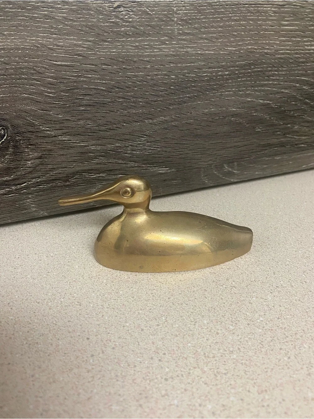 Vintage 4” Mid Century Brass Mallard Duck Figurine